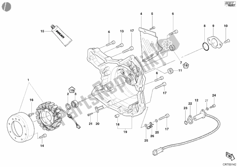 Wszystkie części do Pokrywa Generatora Ducati Supersport 1000 SS 2004